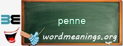 WordMeaning blackboard for penne